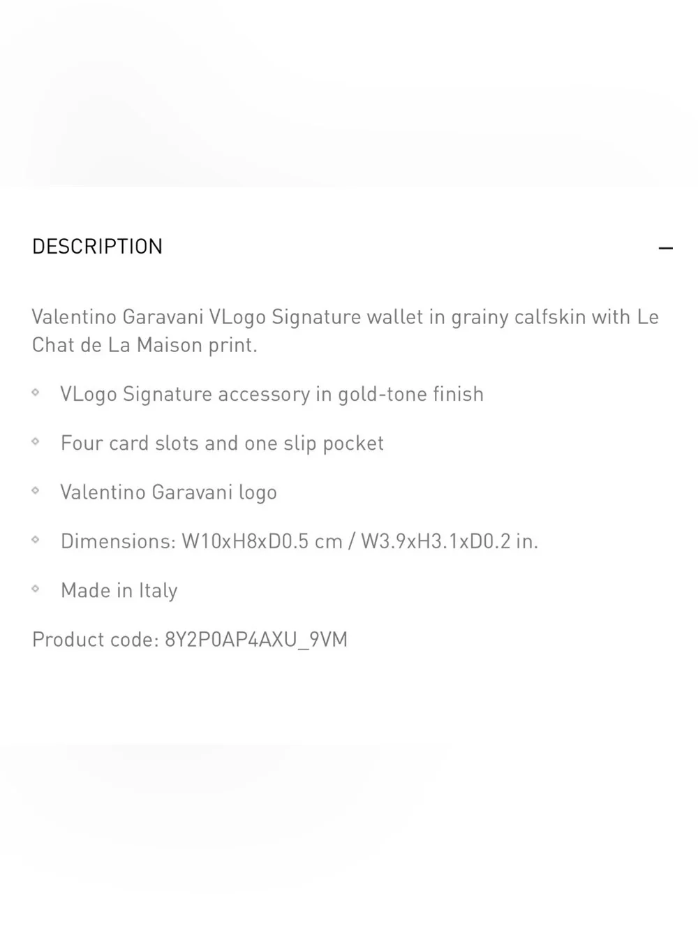 NWT Valentino Garavani VLogo Signature Wallet in Le Chat de la Maison Print
